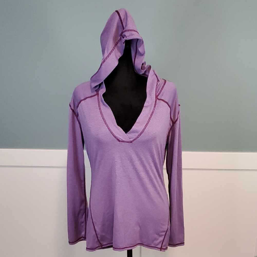 Zella Athletic Hoodie M Purple Stripes